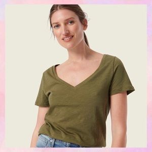 J.CREW Vintage cotton V-neck T-shirt